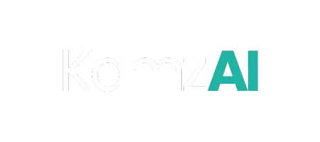 KamzanAI logo with white lettering and final letters "AI" in teal. It is part of the Jinni S.r.l. Cloud platforms.